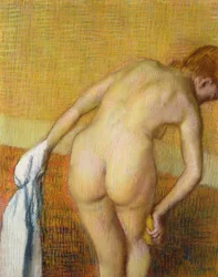 Femme Prenant un Bain